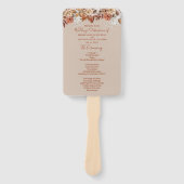 Fall Floral Bouquet Taupe Wedding Hand Fan Fächer (Vorderseite)