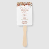 Fall Floral Bouquet White Wedding Hand Fan Fächer (Vorderseite)
