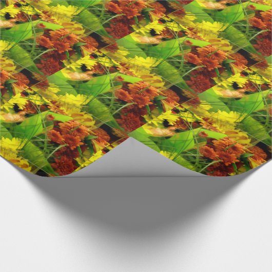 Fall Floral Bouquets Geschenkpapier (Ecke)