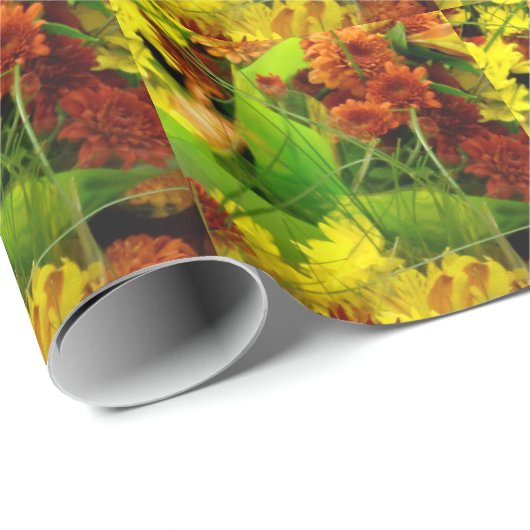 Fall Floral Bouquets Geschenkpapier (Rolleneckpunkt)