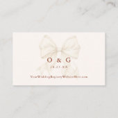 Fall Floral Bow QR Code Brautparty Registry Begleitkarte (Rückseite)