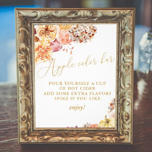 Fall Floral Brautparty Apple Cider Fotodruck
