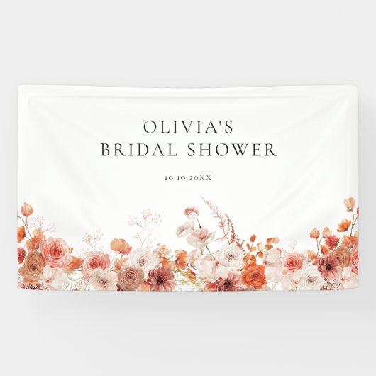 Fall Floral Brautparty Banner (Horizontal)
