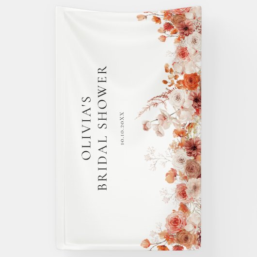 Fall Floral Brautparty Banner (Vertikal)