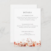 Fall Floral Brautparty Begleitkarte (Vorne/Hinten)