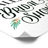 Fall Floral Brautparty Begrüßungszeichen Poster (Ecke)