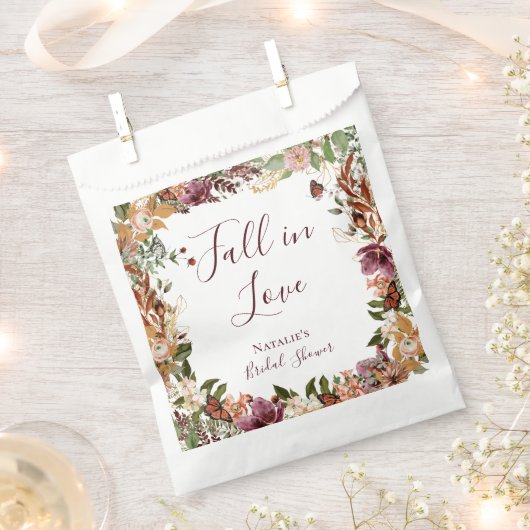 Fall Floral Brautparty Gefälligkeitsags Geschenktütchen (Ausgeschnitten)