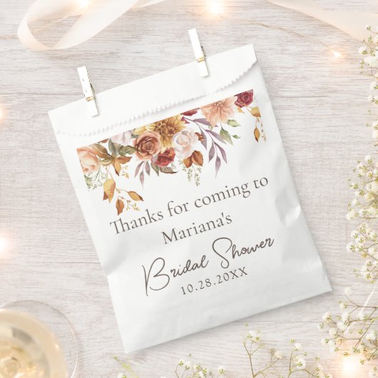 Fall Floral Brautparty Geschenktütchen (Ausgeschnitten)