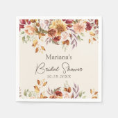 Fall Floral Brautparty Serviette (Vorderseite)