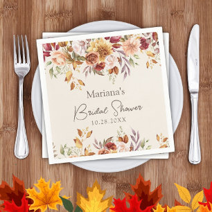 Fall Floral Brautparty Serviette