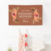 Fall Floral Brautparty Terracotta Banner (Insitu)