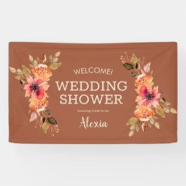 Fall Floral Brautparty Terracotta Banner