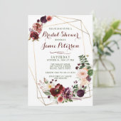 Fall Floral Bridal Dusche Einladung (Stehend Vorderseite)