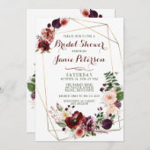 Fall Floral Bridal Dusche Einladung (Vorne/Hinten)