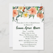 Fall Floral Bridal Dusche Einladung (Vorderseite)