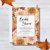 Fall Floral Bridal Dusche Einladung