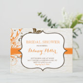 Fall Floral Bridal Dusche Einladungen (Stehend Vorderseite)