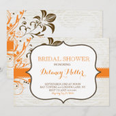 Fall Floral Bridal Dusche Einladungen (Vorne/Hinten)