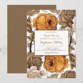 Fall Floral Bridal Dusche Einladungen (Vorne/Hinten)