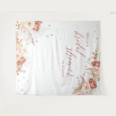 Fall Floral Bridal Shower Backdrop Wandteppich (Vorderseite (Horizontal))