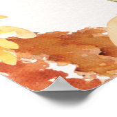 Fall Floral Bridal Shower Welcome Sign Poster (Ecke)