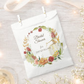 Fall Floral Burgundy White Pumpkin Brautparty F Geschenktütchen (Ausgeschnitten)