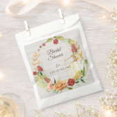 Fall Floral Burgundy White Pumpkin Brautparty Geschenktütchen (Ausgeschnitten)