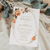 Fall Floral Burnt Orange Boho Wedding Einladung