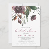 Fall Floral Burst Elegantes Brautparty Einladung (Vorderseite)