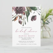 Fall Floral Burst Elegantes Brautparty Einladung (Stehend Vorderseite)