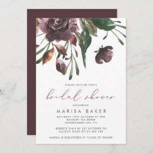 Fall Floral Burst Elegantes Brautparty Einladung