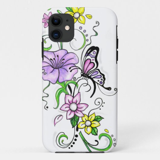 Fall Floral Butterfly Case-Mate iPhone Hülle (Rückseite)