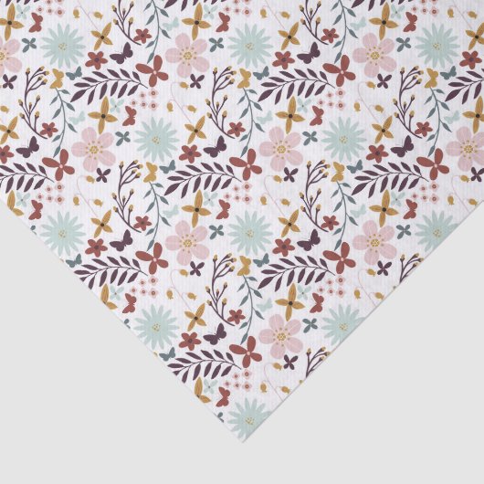 Fall Floral Butterfly Seidenpapier (Ausschnitt)