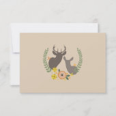 Fall Floral Deer Wedding RSVP (Vorderseite)