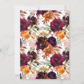 Fall Floral, der das Ehepaar Bestes Bridal-Spiel k Einladung (Rückseite)