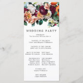 Fall Floral DIY Wedding Program Programm (Rückseite)