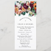 Fall Floral DIY Wedding Program Programm (Vorderseite)