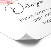 Fall Floral Dusty Rose Date Jar Brautparty Poster (Ecke)