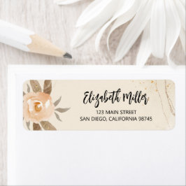 Fall Floral Elegant Hochzeitrücksendeadresse