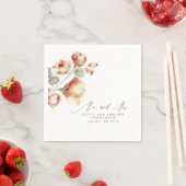 Fall Floral Elegant Mr. and Mrs. Wedding Serviette (Beispiel)