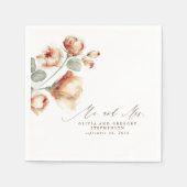 Fall Floral Elegant Mr. and Mrs. Wedding Serviette (Vorderseite)