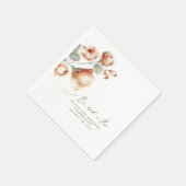 Fall Floral Elegant Mr. and Mrs. Wedding Serviette (Ecke)