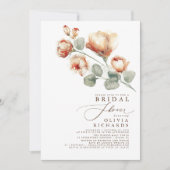 Fall Floral Elegantes Minimales Brautparty Einladung (Vorderseite)