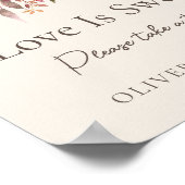 Fall Floral Elfenbein Hochzeit Liebe ist süße Zeic Poster (Ecke)