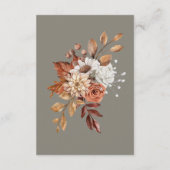 Fall Floral Encryption RSVP Card (Rückseite)
