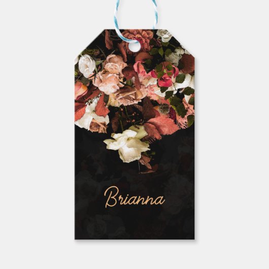 "Fall Floral Fantasy" Geschenkanhänger (Vorderseite)