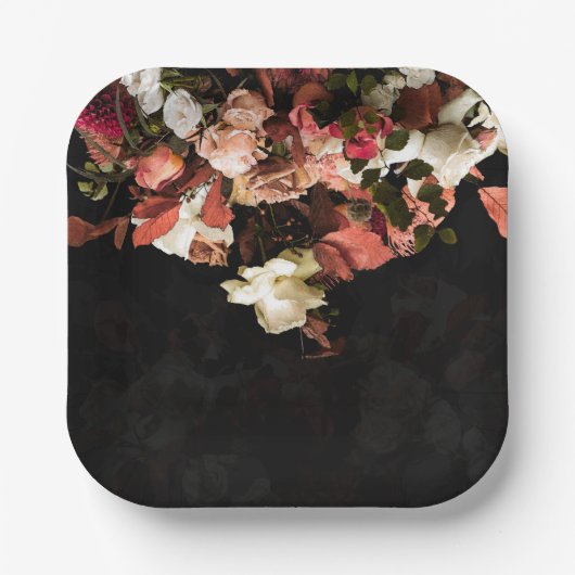 "Fall Floral Fantasy" Pappteller (Vorderseite)