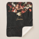 "Fall Floral Fantasy" Sherpadecke (Vorderseite)