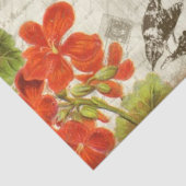 Fall Floral Foliage Hummingbirds Script Decoupage Seidenpapier (Ausschnitt)