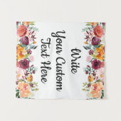 Fall Floral Fotobooth Hintergrund Hochzeitstil-Dek Wandteppich (Vorderseite (Horizontal))